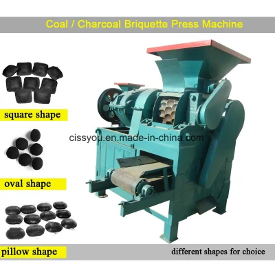 Máquina de prensa de bolas de briquetas de cuatro rodillos de polvo de carbón y carbón